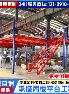 阁楼平台货架车间办公室库房隔层可拆卸二层架大型厂房钢结构搭建
