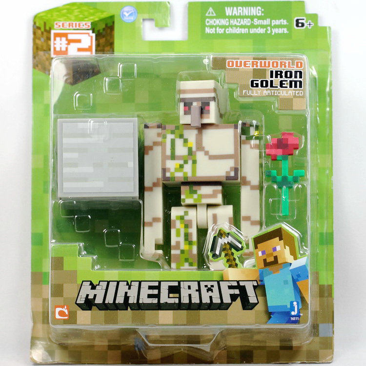 正品jazwares玩具16511铁傀儡 mojang游戏 我的世界公仔乐高积木
