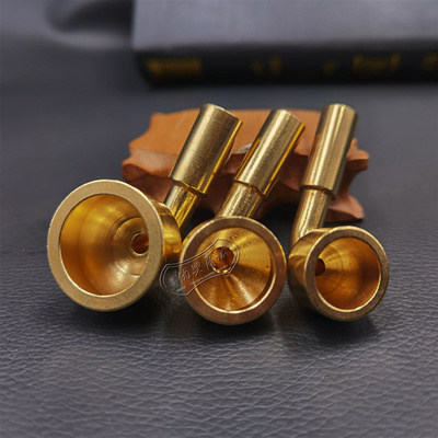 纯铜烟斗烟锅头老式烟具配件 黄铜传统旱烟袋锅大口烟斗diy金属锅