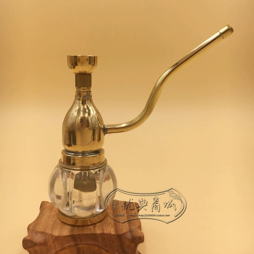 Портативный латунный прозрачный мундштук, съемный кальян, курительная трубка