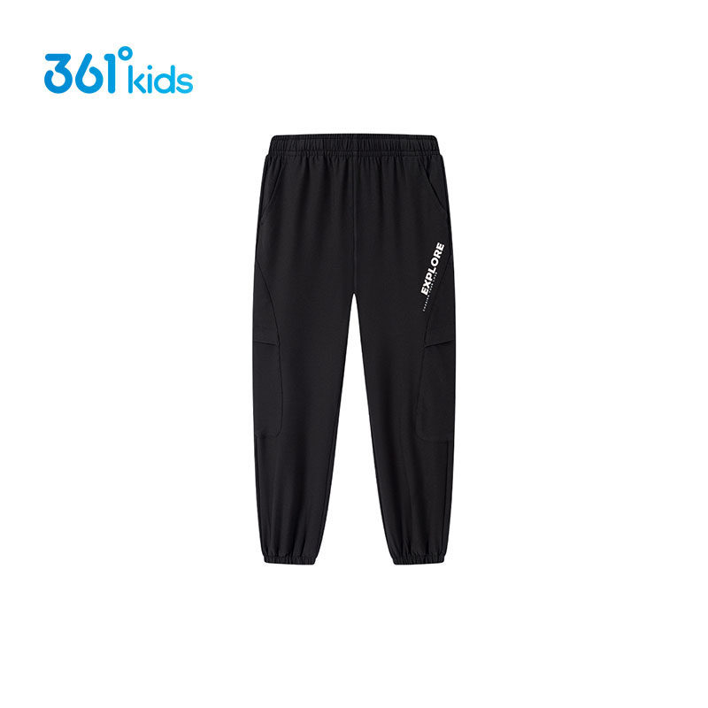 361度童装 男童梭织长裤2026春季新款中大童儿童休闲运动速干裤