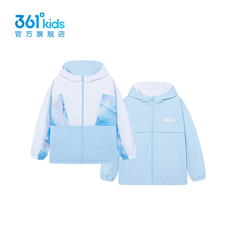 【商场同款】361度童装 女童两面穿外套2025春季大童儿童连帽上衣