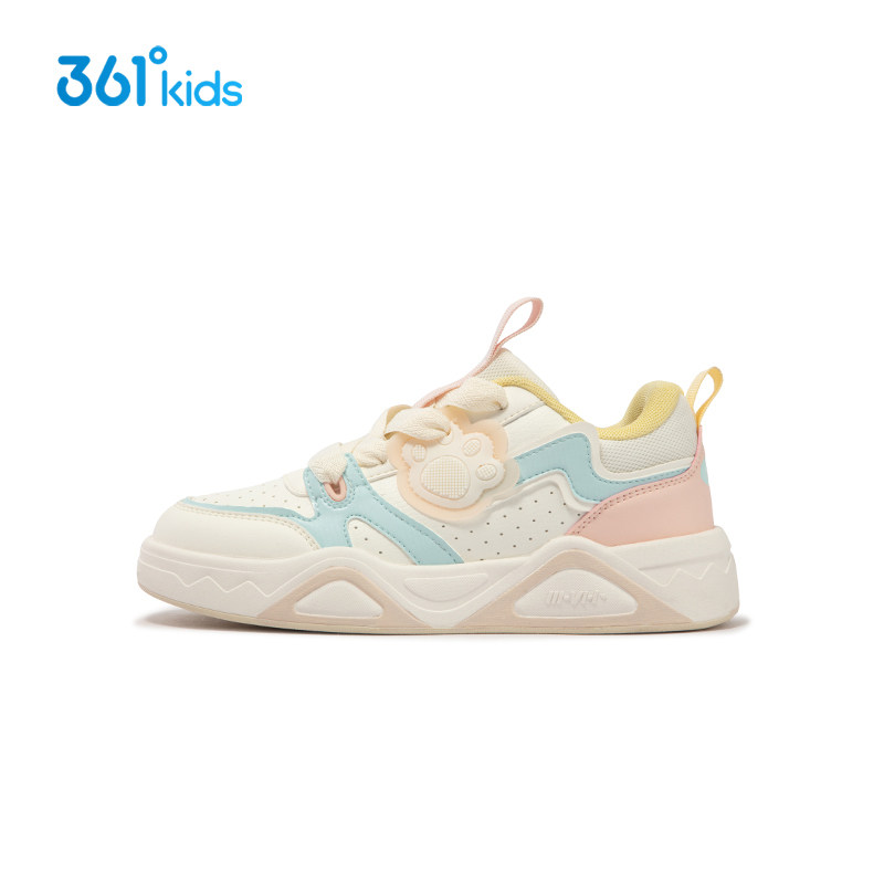 361度童鞋女童时尚滑板鞋2025春季新款中大童儿童防滑百搭休闲鞋