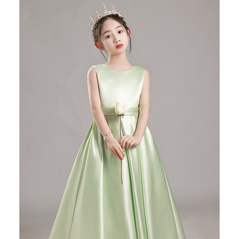 公主裙女童高端儿童礼服演出服裙生日大童主持人六一朗诵合唱夏季