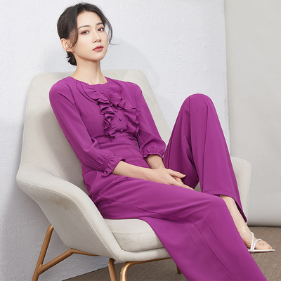 春夏阔腿裤洋气时尚连衣裙高腰