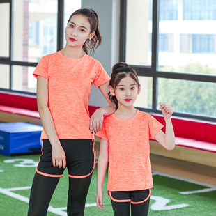 儿童篮球足球训练服跑步健身服 亲子装 瑜伽服女装 女童速干运动套装