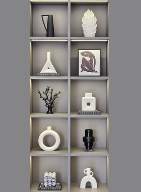 现代简约样板间客厅书柜桌面软装摆件创意陶瓷玻璃家居饰品ZH3906