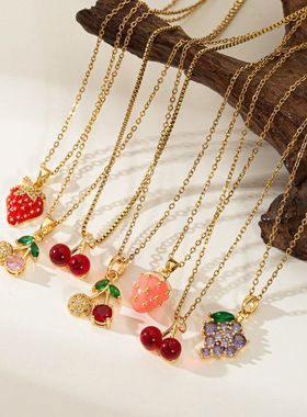 跨境东莞钛钢饰品不锈钢首饰不掉色轻奢时尚锁骨链配饰批发项链女