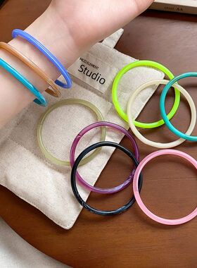 简约亚克力圆形手镯时尚小众ins风手环百搭高级感个性手饰批发女