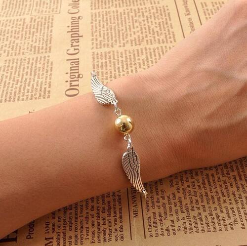 哈利波特金色飞贼死亡圣器手链项链外贸创意周边合金复古饰品批发