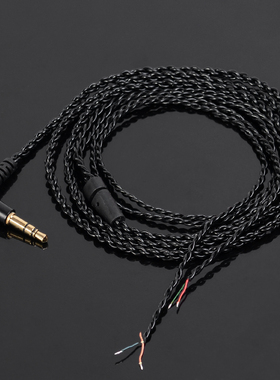 DIY耳机3.5mm维修替换线材UE四股编织线LC-OFC无氧铜线芯升级线