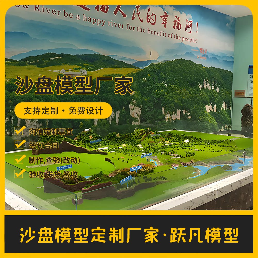 黄河流域分布图模型定制生态监测模型制作旅游景区沙盘模型定做