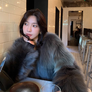 加厚毛大衣 环保皮草时尚 迷雾少女年轻款 仿狐狸毛外套女2025冬新款