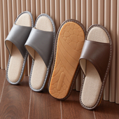 男士 真皮拖鞋 牛筋底防滑防臭耐磨 夏季 家居室内皮拖鞋 男款 2025新款