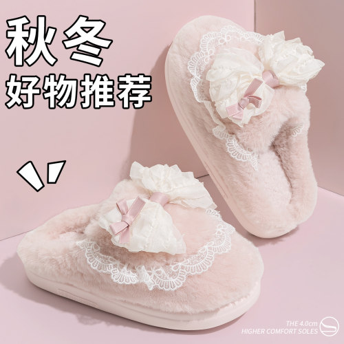 包跟月子鞋秋冬防滑室内家居保暖
