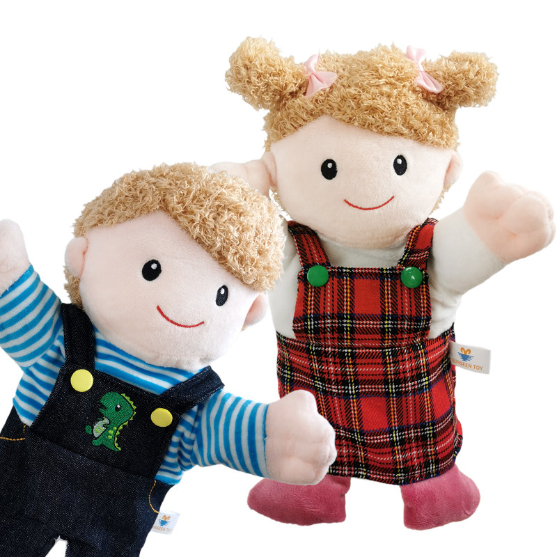 腹语手偶玩具一家人专业人物手套玩偶宝宝早教益智游戏表演讲故事