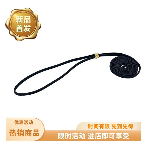 黑色赛级犬遛狗绳牵引绳夹带夹绳梗犬专业犬展比赛绳新款训练绳