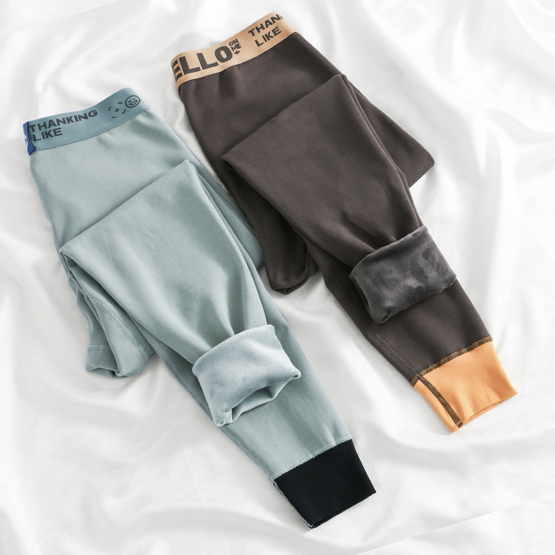 男士加绒加厚打保暖裤冬季打底裤青年绒裤男秋裤 p042