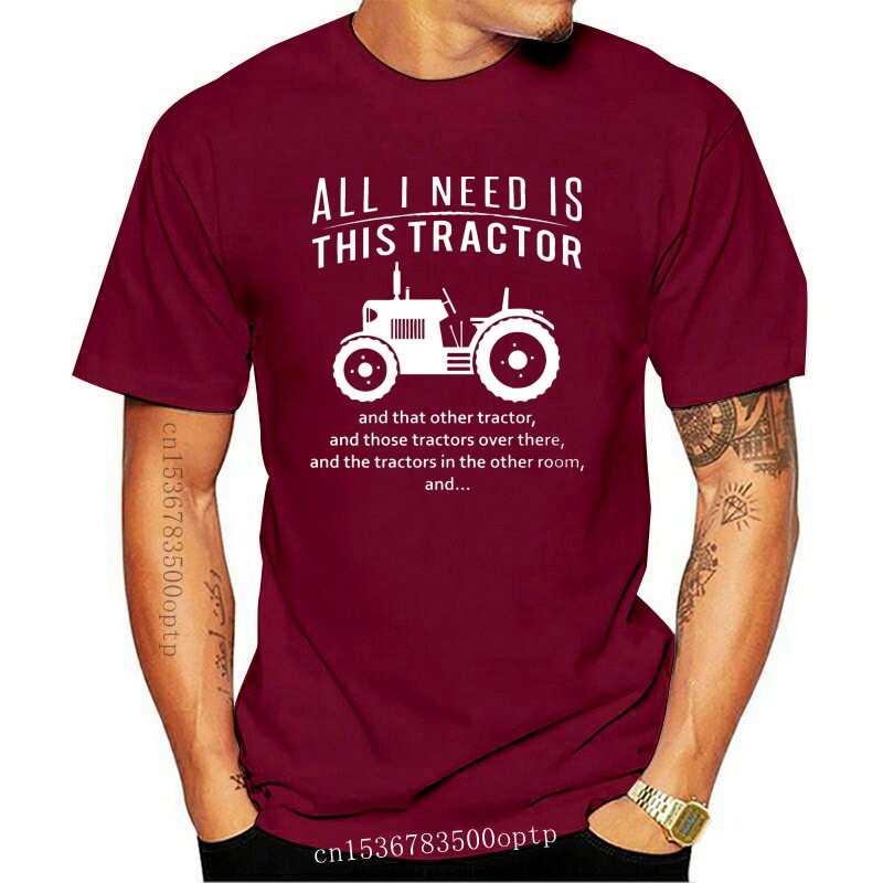 new all i need is this tractor t shirt funny slogan joke bir
