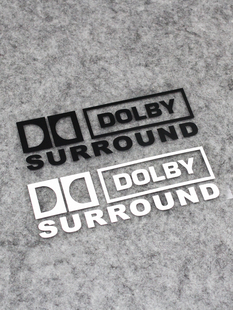 杜比音效标志贴纸DOLBY电动摩托车箱包汽车贴纸防水防晒镂空标志
