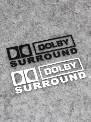 杜比音效标志贴纸DOLBY电动摩托车箱包汽车贴纸防水防晒镂空标志