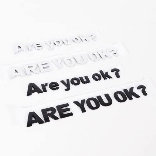areyouok车贴车标3D立体创意英文字母ABS电镀尾标小米SU7专用车贴