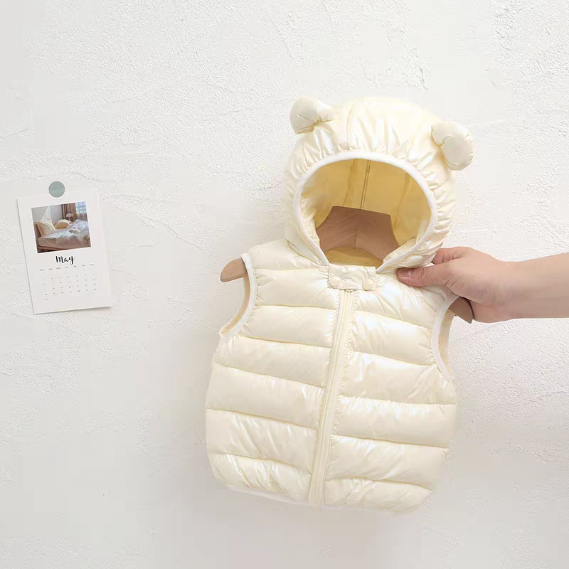 婴儿羽绒服马甲0一1岁冬季2男小童轻薄背心3女宝宝4保暖棉衣5外套