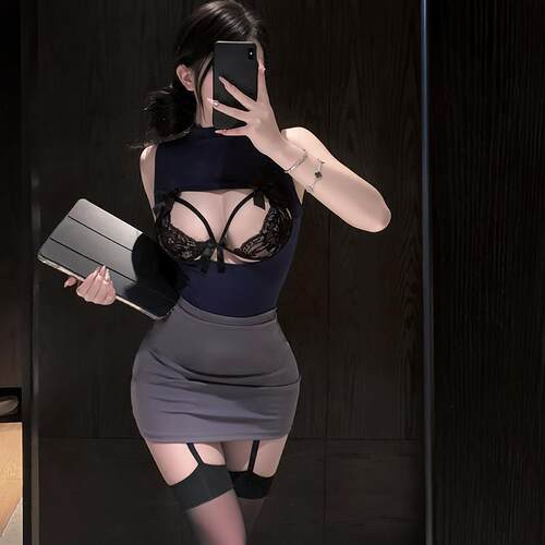 情趣秘书cosplay纯欲性感御姐OL女办公室制服套装紧身包臀裙qqny