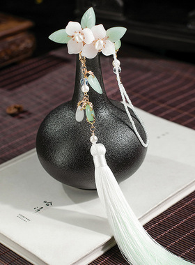 汉服配饰品琉璃花朵流苏禁步环挂坠古风腰带坠腰饰挂件宋风明