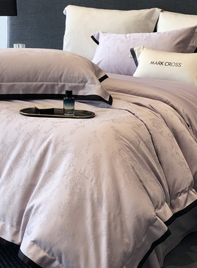 Mark Cross100S长绒棉四件套轻奢高级感主卧室紫色系床单被套床品