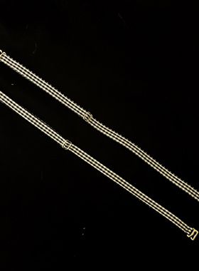 嘟嘟唇可调节黑色格子一厘米纯欲原创性感美背辣妹外穿内衣肩带