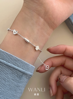 挽里s925纯银面包脑袋手链小众女