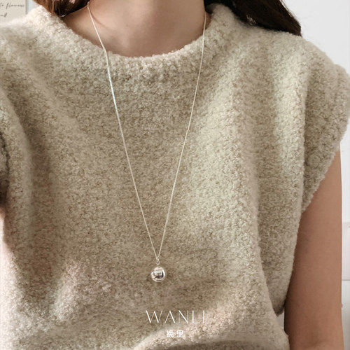 长款圆珠毛衣链女优雅大气高级