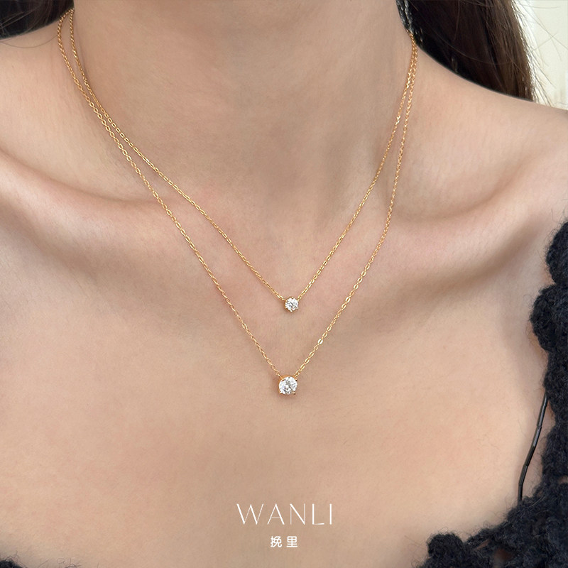 挽里纯银项链鼻屎钻吊坠女款2026新款日常百搭配裙子首饰颈链轻奢