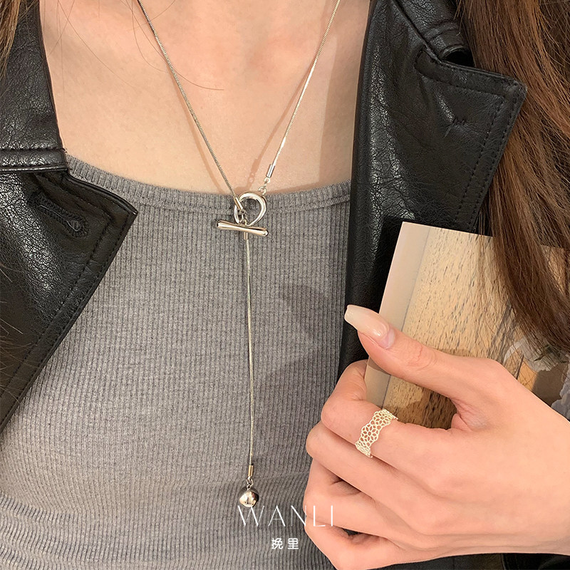 挽里轻奢小众复古长款项链配饰女2026新款高级感百搭锁骨链毛衣链