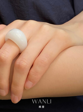 挽里白水晶戒指轻奢高级感小众女