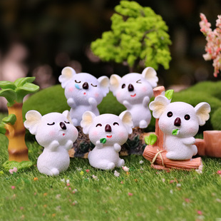 可爱小考拉公仔盲盒卡通仿真动物模型树脂手办玩偶微景观桌面摆件