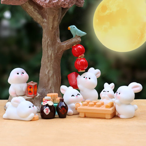 迷你中秋节玉兔月饼组合潮玩盲盒