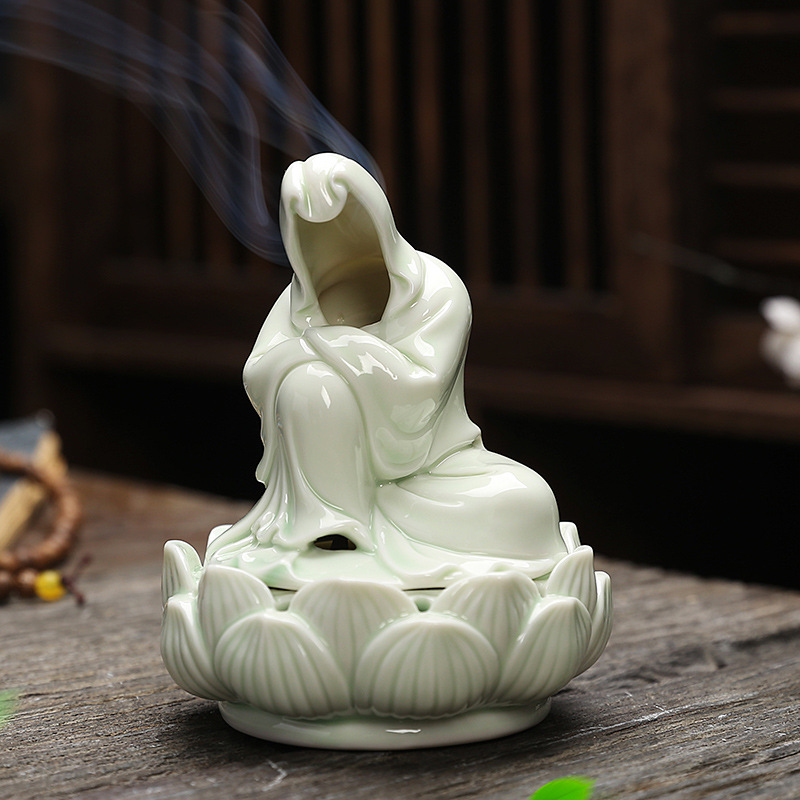 陶瓷家用室内客厅净化空气茶道供奉熏香檀香沉香香薰炉盘香炉摆件