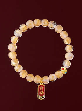 北京流通处雍和香灰金箔琉璃手串吞金兽香灰瓷手链马年2026礼物