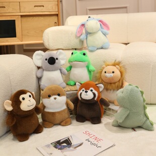 大肚动物系列桌伴摆件公仔熊猫树懒水獭青蛙Q版卡通毛绒玩具娃娃