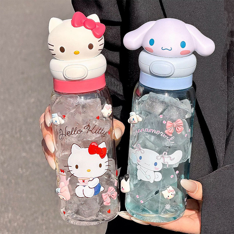 卡通水杯女生高颜值可爱便携耐高温tritan塑料杯