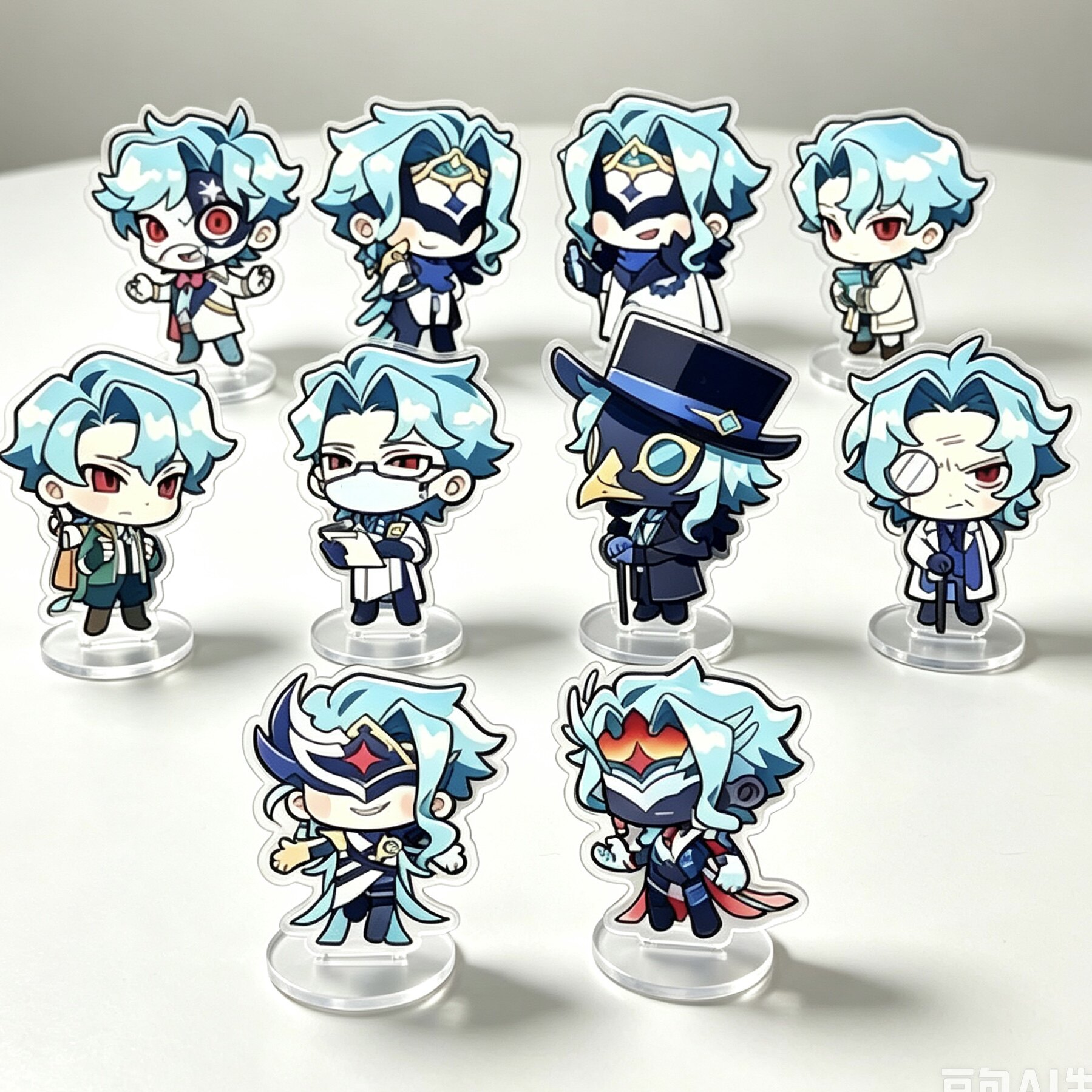 thumbnail for Genshin Impact Dr. Dottore chibi merchandise acrylic stande, keychain, pendant, high-value ornament gift