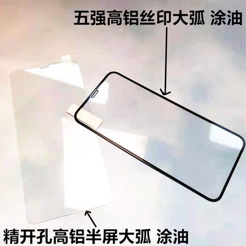 全屏高清钢化膜小米高铝五强大弧