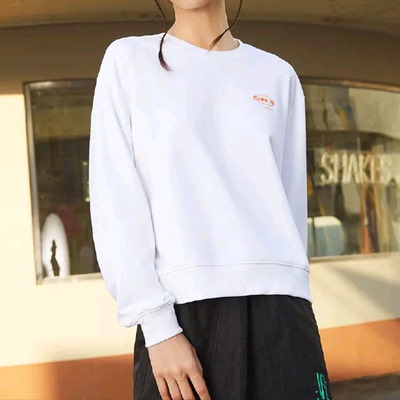 SKechers/斯凯奇女子休闲宽松舒适纯棉圆领运动卫衣L321W173-0019