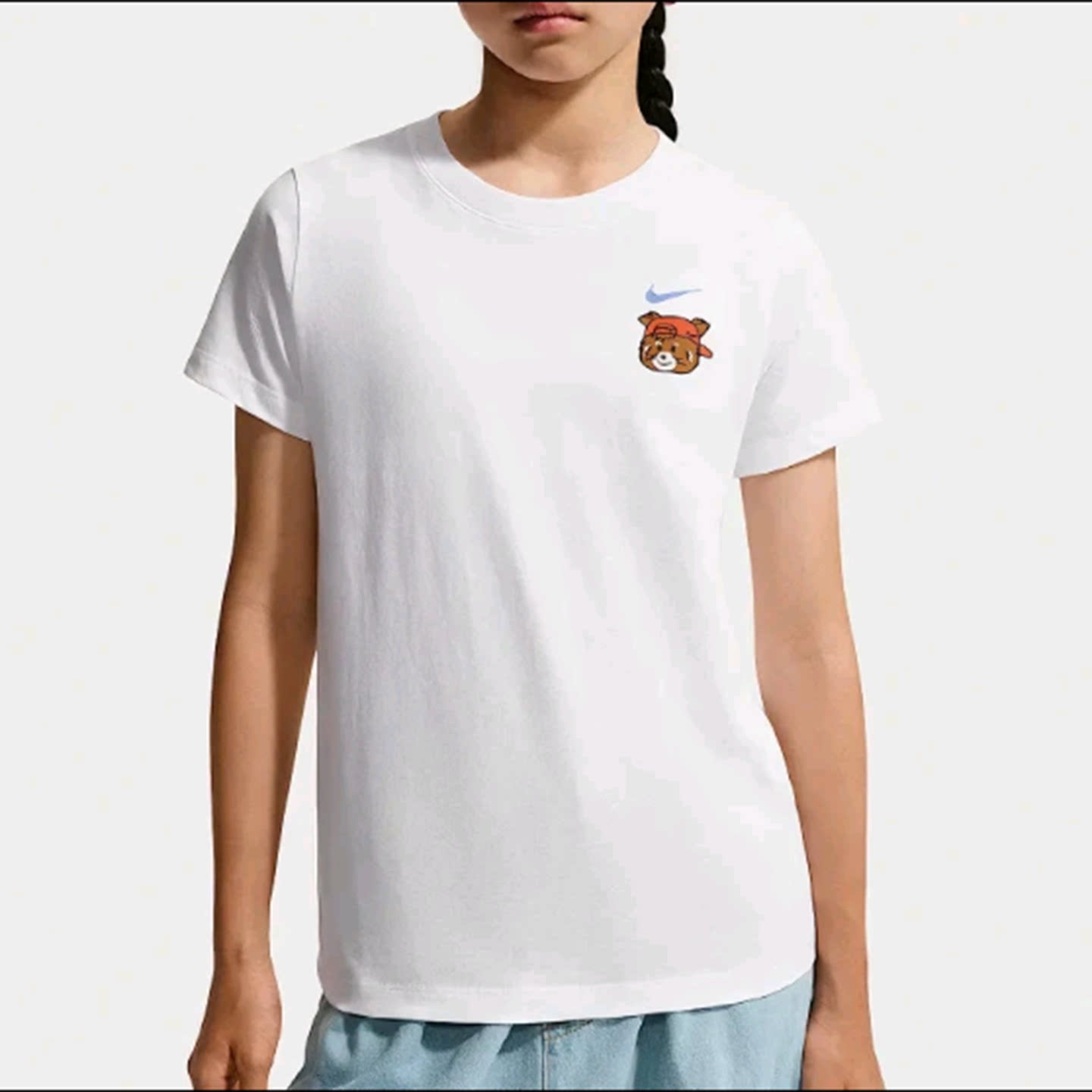 正品nike耐克圆领小童简约白色速干夏季休闲短袖T恤IR7551-100