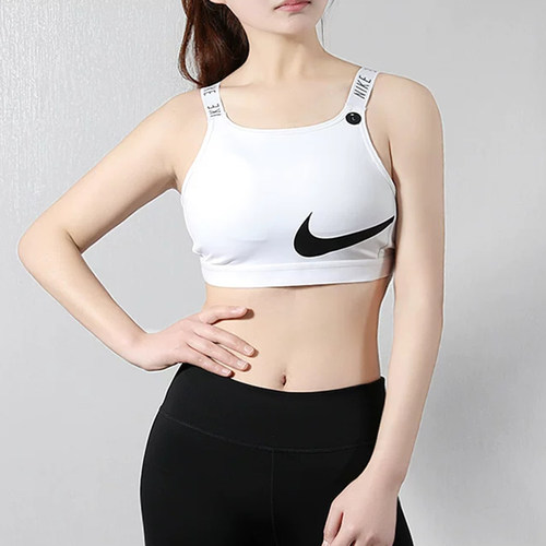 XL码Nike耐克女子中强度支撑交叉肩带运动内衣BQ4809-100
