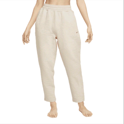 NIKE耐克Yoga Luxe运动舒适简约针织休闲浅色中腰长裤DX5798-126