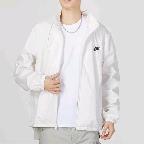 Nike耐克全开拉链梭织立领运动时尚休闲春秋季外套夹克DX0673-030