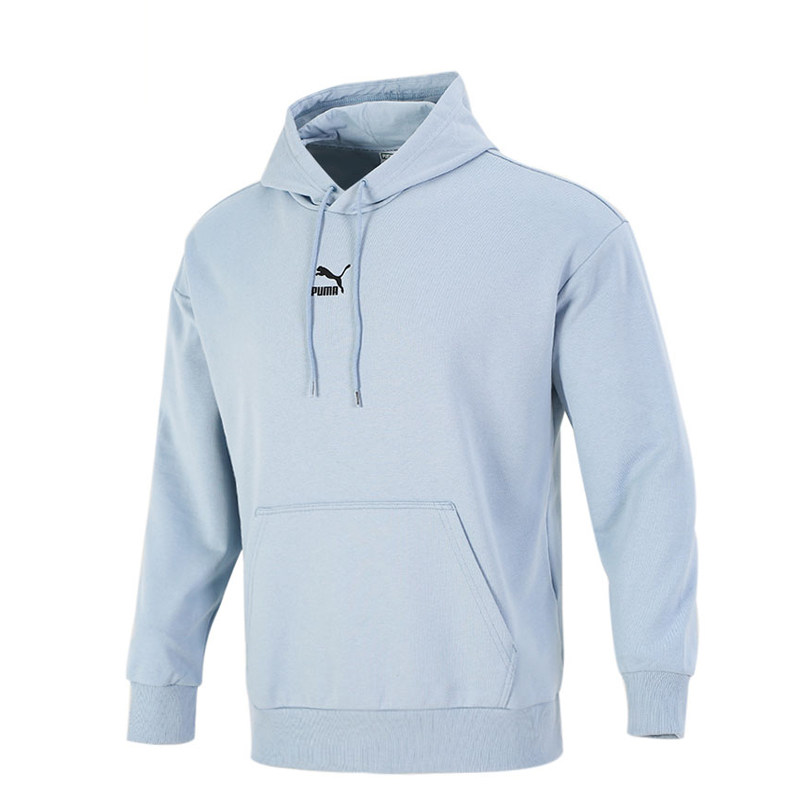 PUMA彪马纯色LOGO百搭日常套头休闲运动套头连帽卫衣533114-61